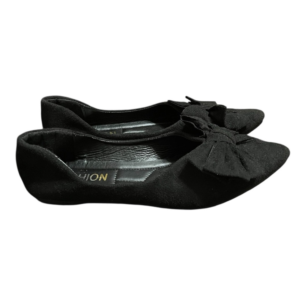 Black Fashion Flats with Bow 8
7 1/2 N to 8 N - Picture 5 of 5